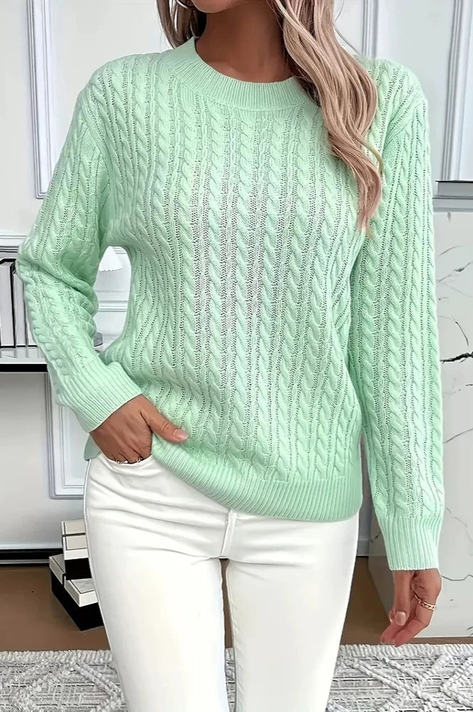 Casual Round Neck Knit Sweater